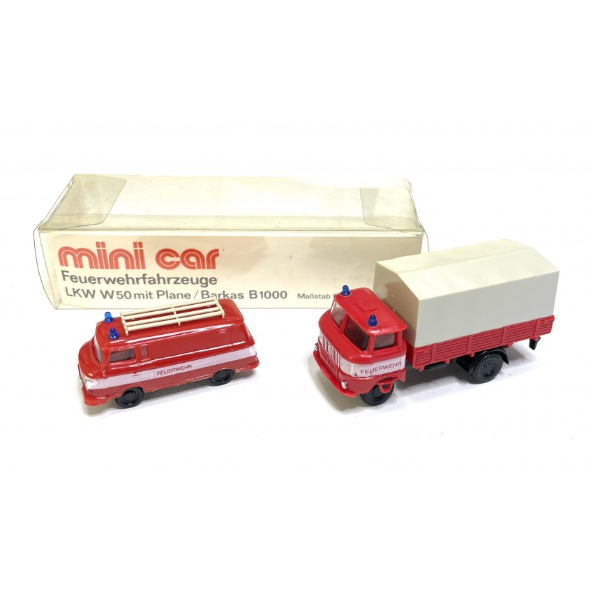 Modellauto  H0 1:87 Set Feuerwehrfahrzeuge Mini Car 1810