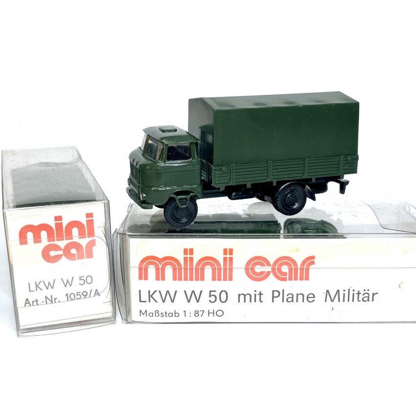 Modellauto  H0 1:87 LKW W50 Mini Car 1059/9 Militär