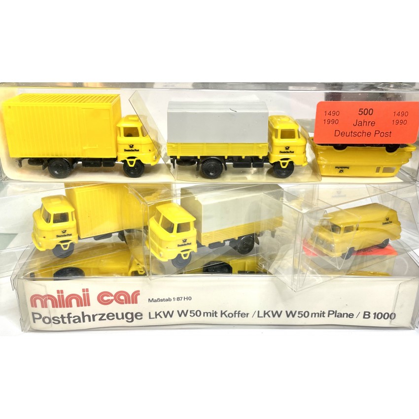 Modellauto  H0 1:87 Set Postfahrzeuge Mini Car 1805